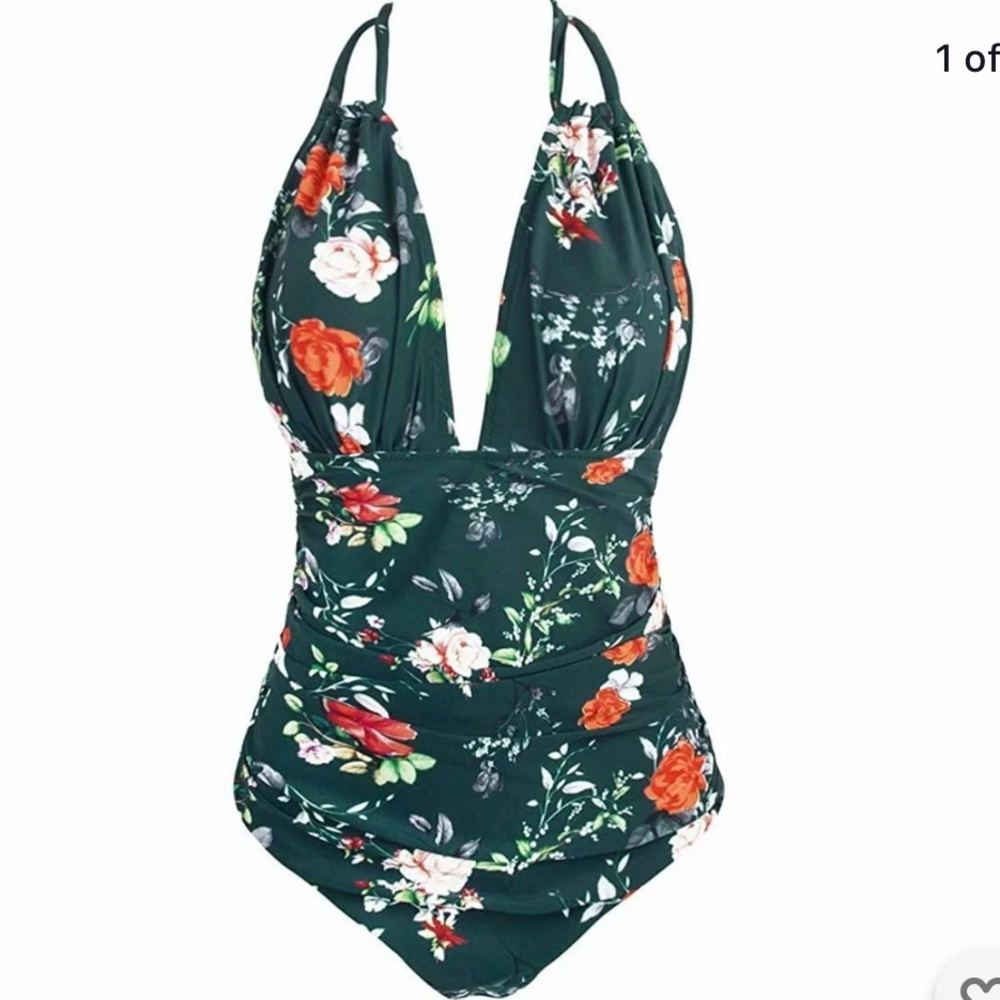 CUPSHE Women's Halter One-Piece Swimsuit, …